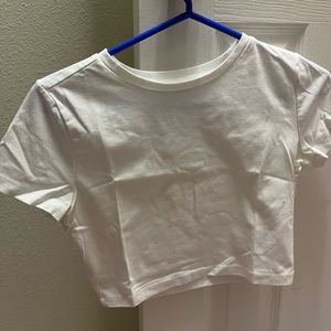 Plain White Crop Top